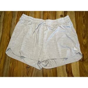 Reebok Womens Gray XL Running Short with Elastic Waist and DrawString